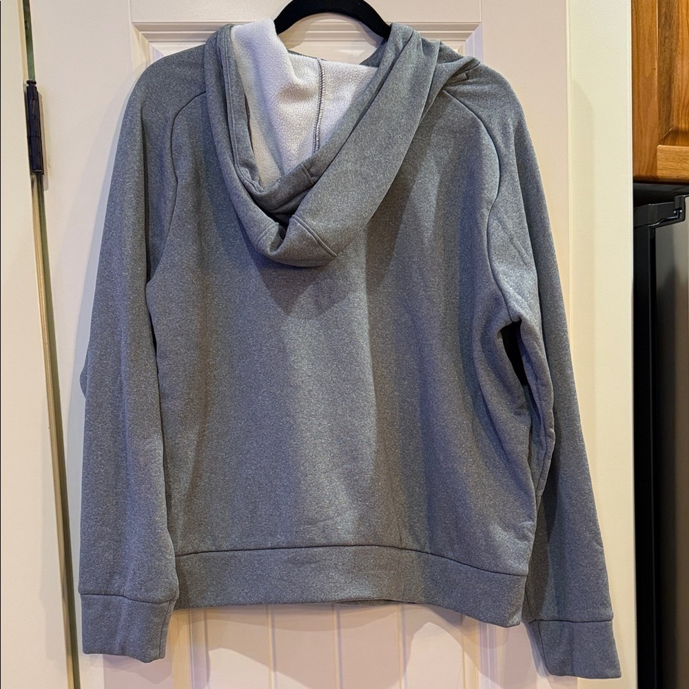Under Armour Heather Gray Hoodie with Logo - Picture 3 of 3